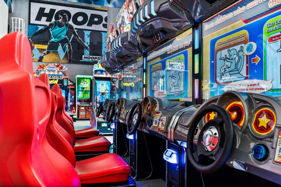 Retro Arcade Gaming Atmosphere Wallpaper