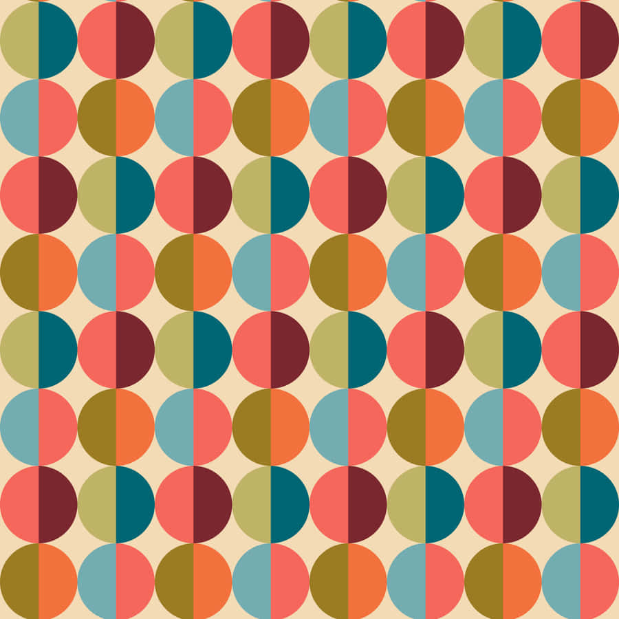 Retro Circles Pattern Wallpaper