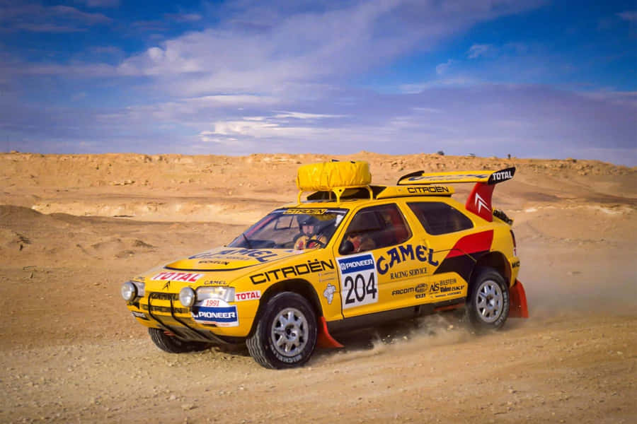 Retro Citroen Zx In Vivid Red Wallpaper