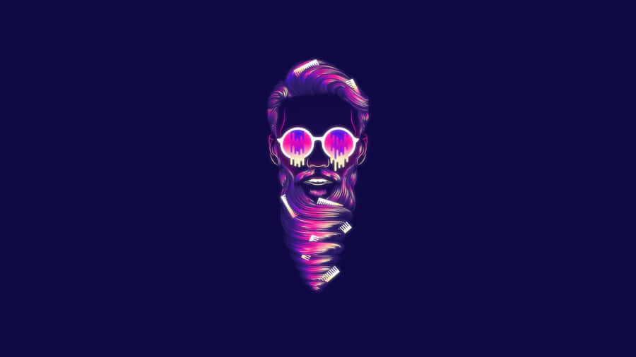 Retro Futuristic Portrait80s Style Wallpaper