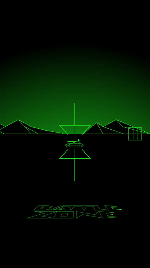 Retro Green Vector Graphics Arcade Game Wallpaper