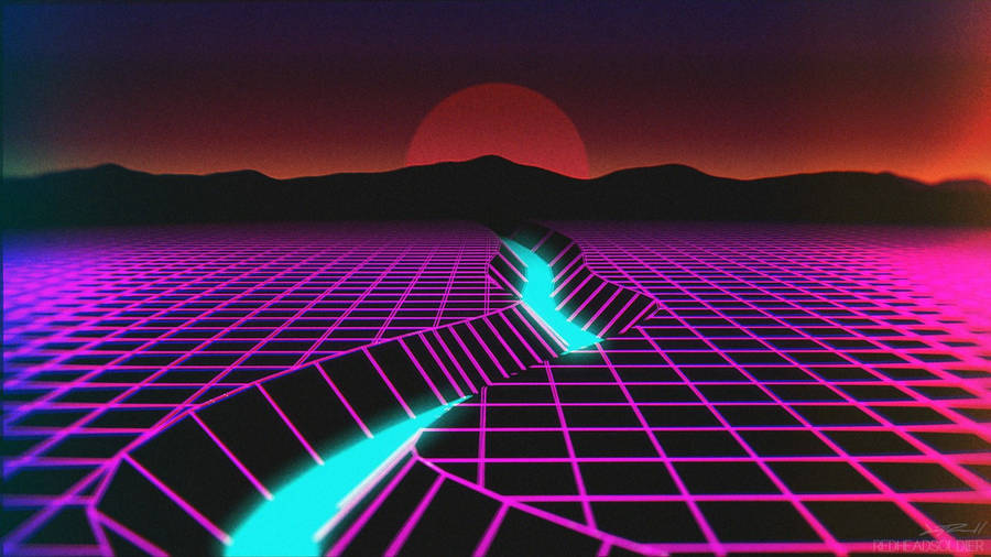 Retro Neon Wallpaper