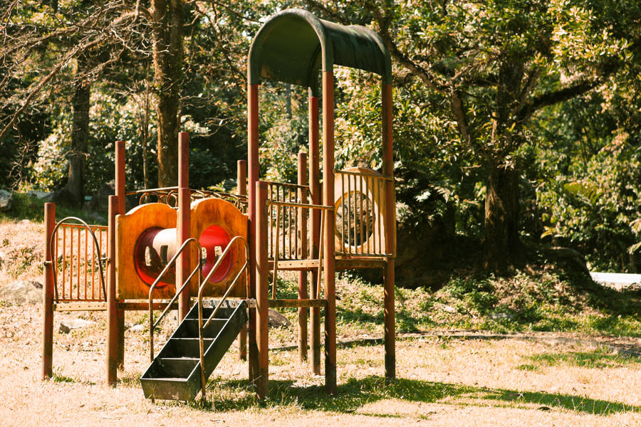 Retro Playground Set Wallpaper