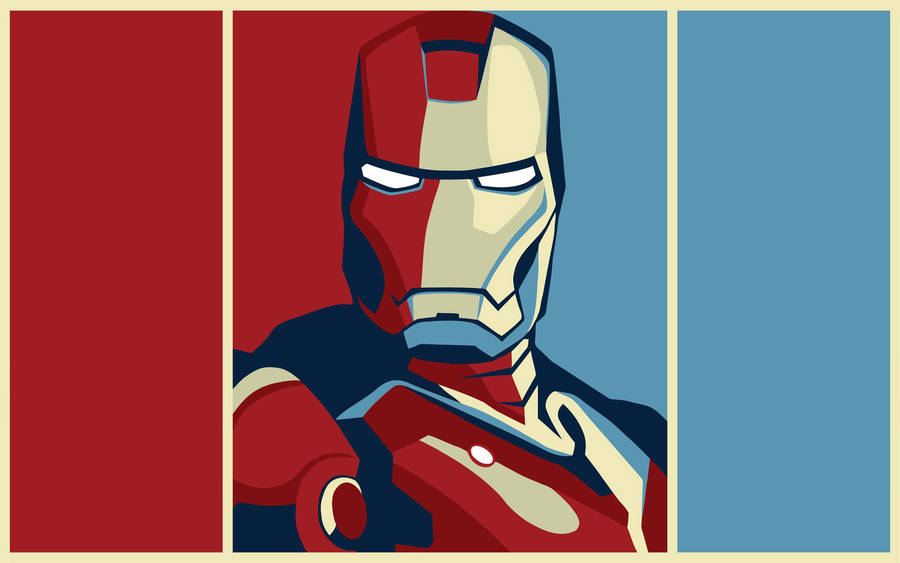 Retro Pop Art Iron Man Superhero Wallpaper