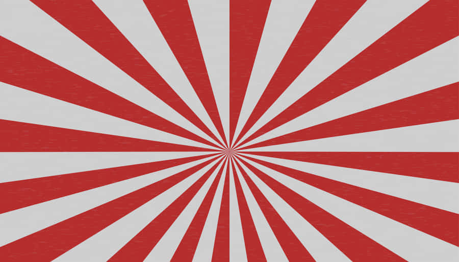 Retro Redand White Sunburst Pattern Wallpaper