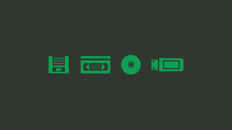 Retro Storage Media Icons Wallpaper
