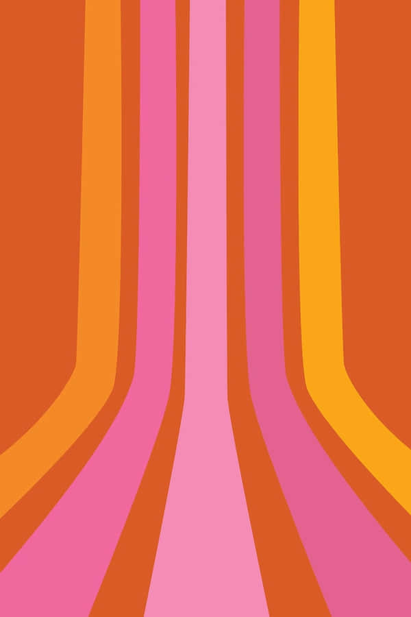 Retro Striped Artwork Wallpaper
