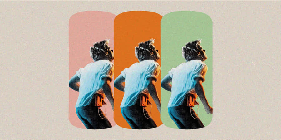 Retro Triple Dance Motion Wallpaper