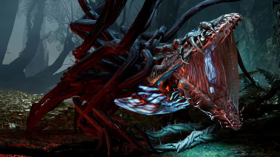 Returnal Alien Creature Encounter Wallpaper