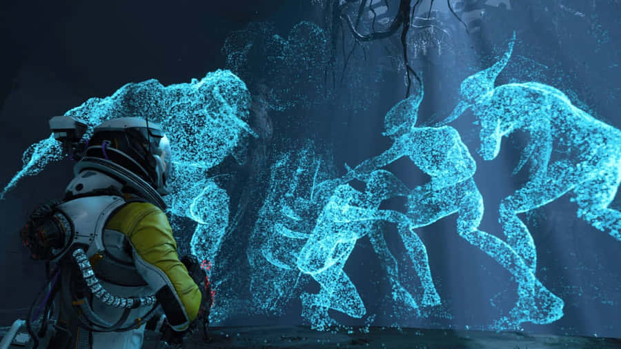 Returnal Alien Hologram Encounter Wallpaper