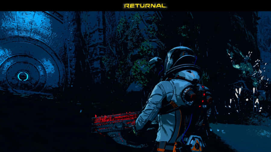 Returnal Alien Ruins Exploration Wallpaper