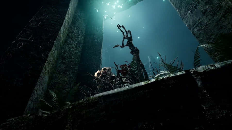 Returnal Underwater Ruins Exploration Wallpaper