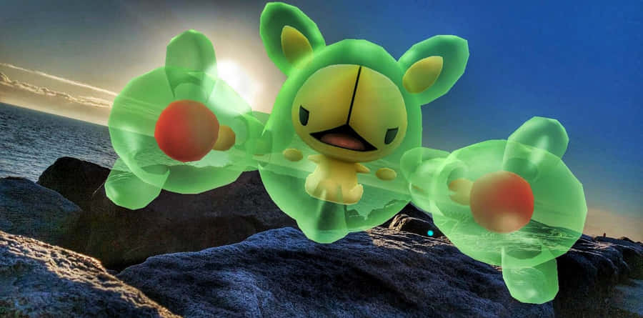 Reuniclus Sunrise Scenery Wallpaper