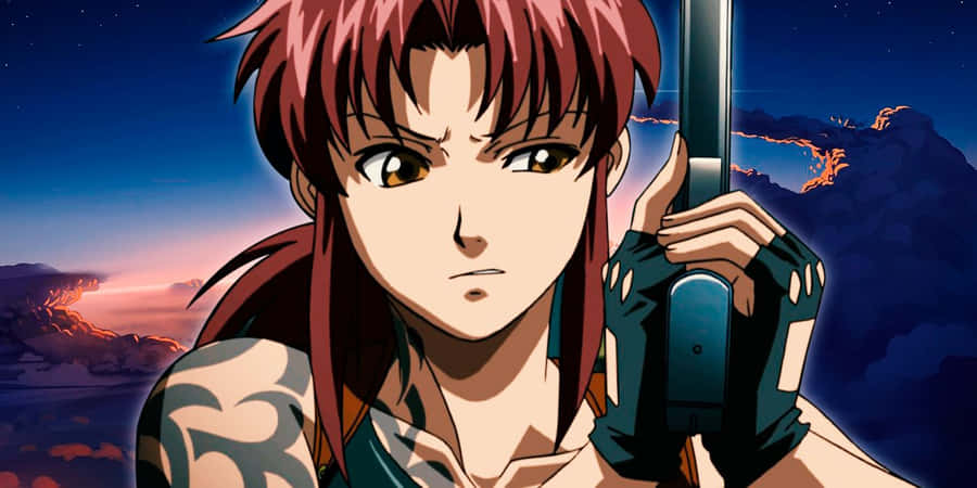 Revy Black Lagoon Anime Character With Gun Wallpaper