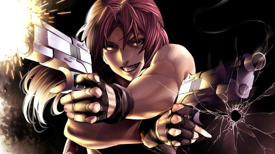 Revy Black Lagoon Dual Wielding Guns Wallpaper