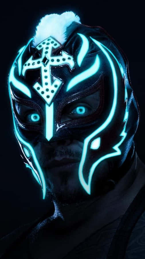 Rey Mysterio Glowing Mask Portrait Wallpaper