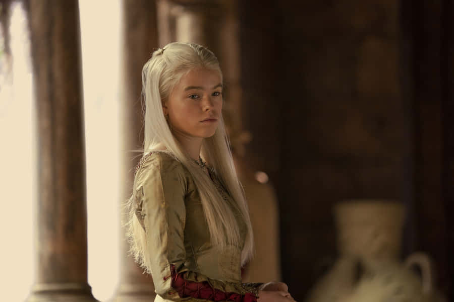 Rhaenyra Targaryen Looking At Someone Wallpaper