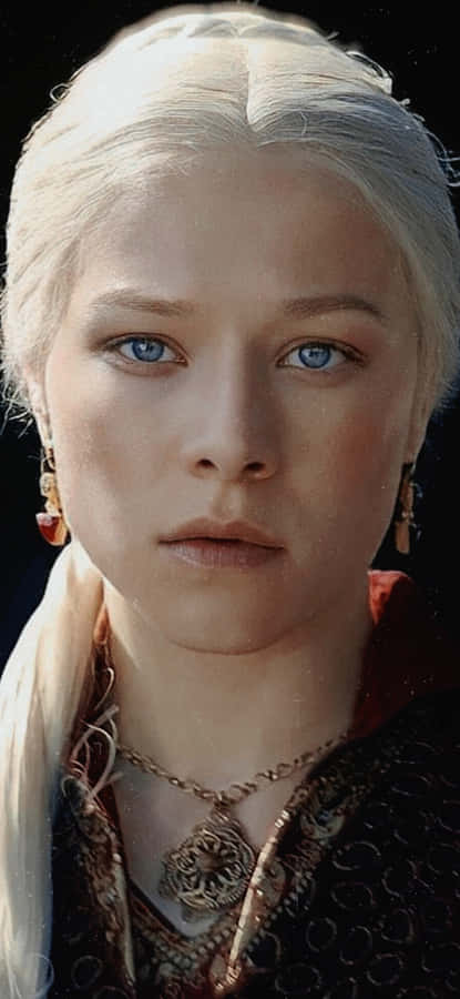 Rhaenyra Targaryen Looking Serious Wallpaper