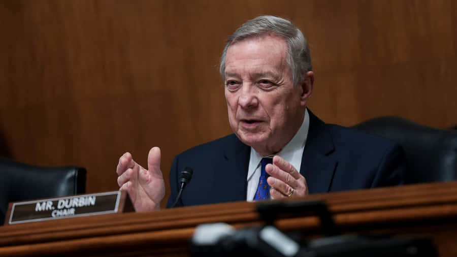 Richard Durbin Talking With Hand Gestures Wallpaper