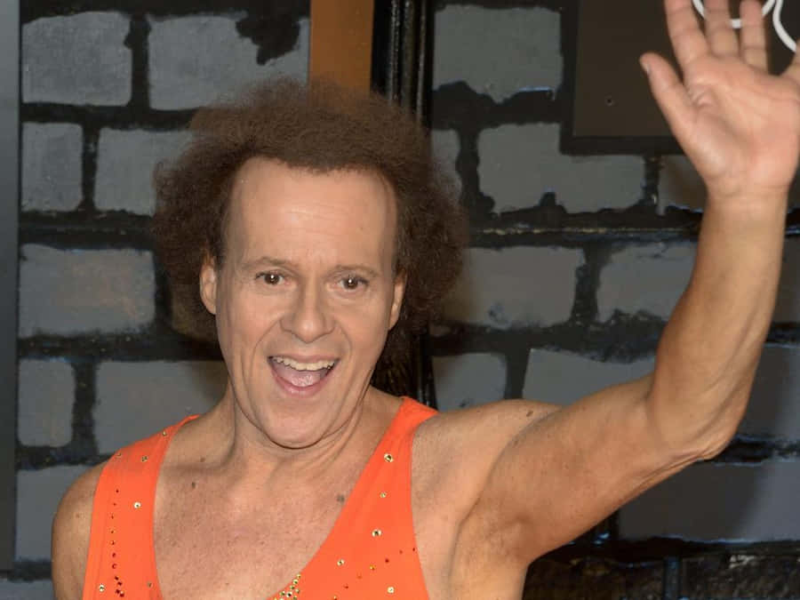Richard Simmons Waving Portrait Wallpaper