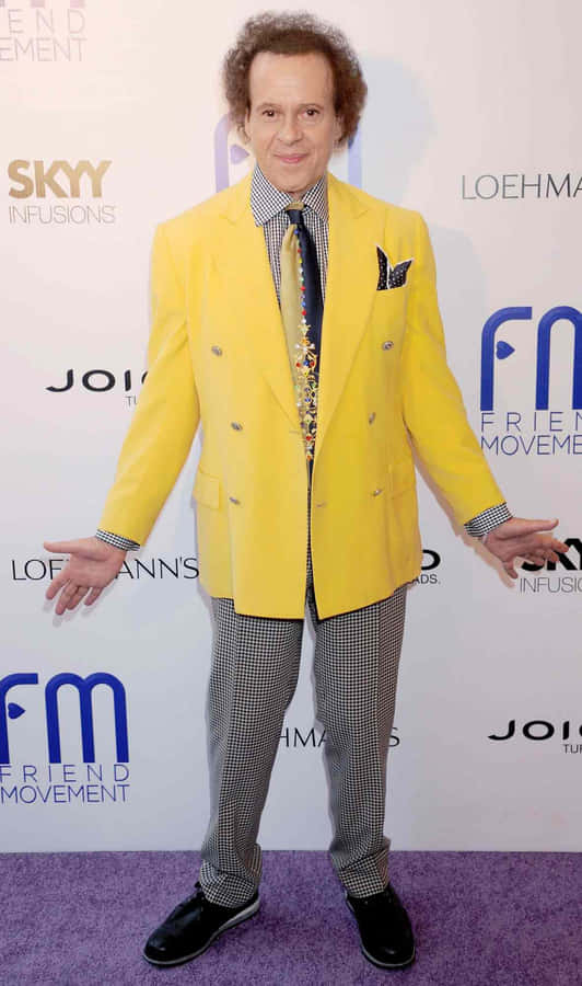 Richard Simmons Yellow Blazer Event Wallpaper