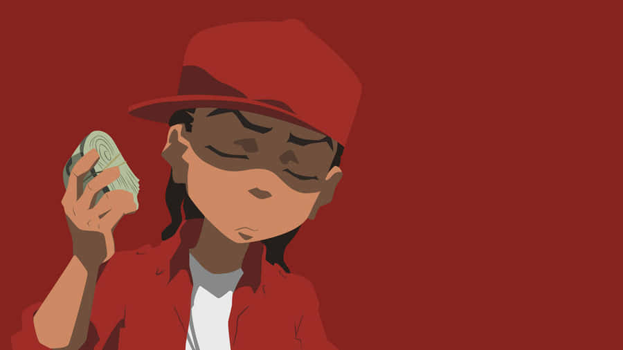 Riley Freeman With Money Illustration Wallpaper