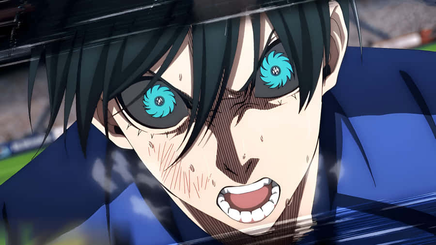 Rin Itoshi Intense Soccer Moment Wallpaper