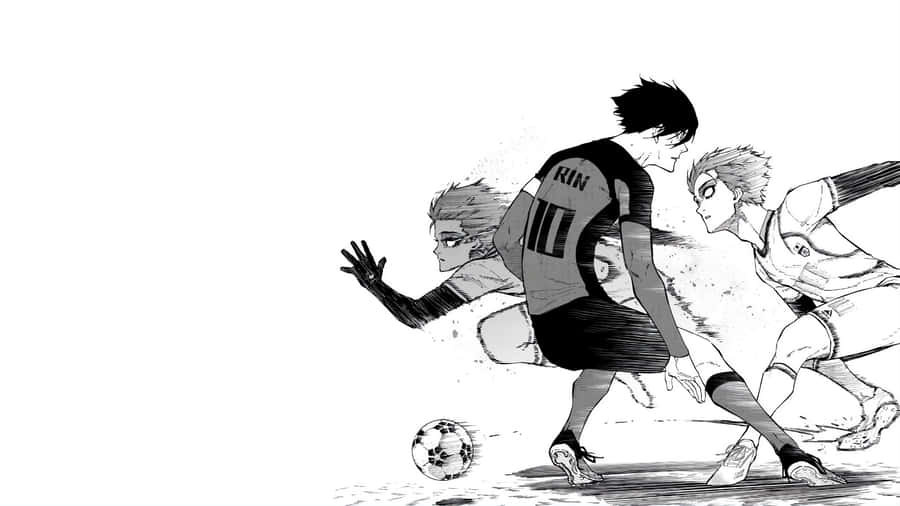 Rin Itoshi Soccer Action Wallpaper