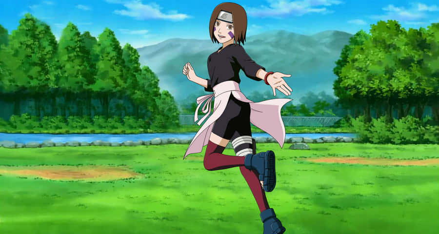 Rin Nohara Posing Gracefully In A Beautiful Setting Wallpaper