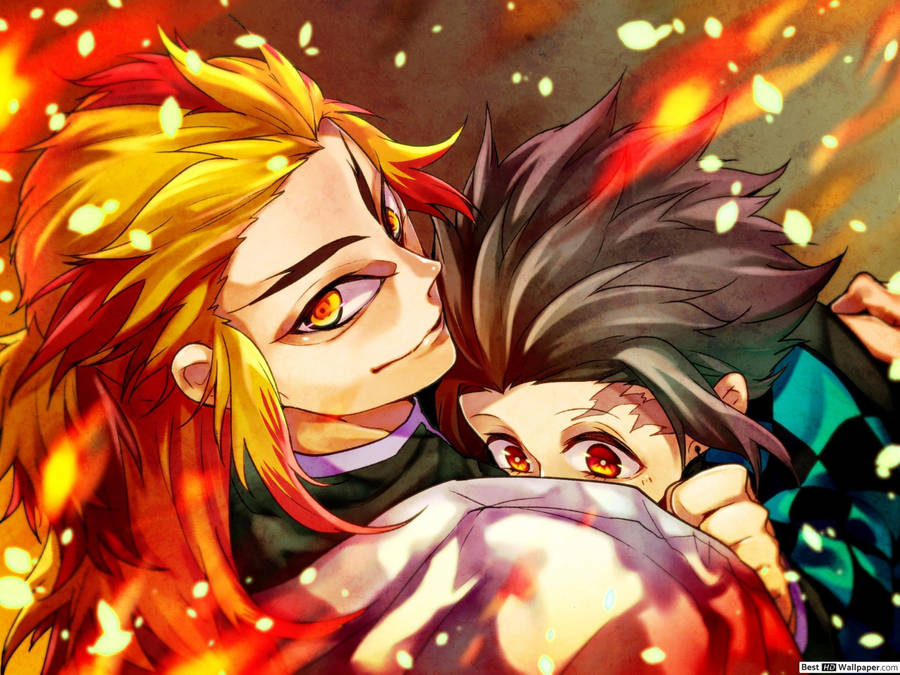Ringoku And Tanjiro Akaza Wallpaper