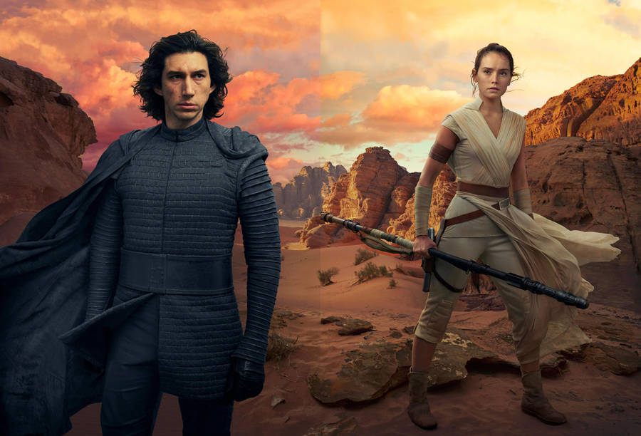 Rise Of Skywalker Ben And Rey Wallpaper