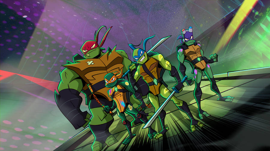 Rise Of The Teenage Mutant Ninja Turtles Cartoon Wallpaper