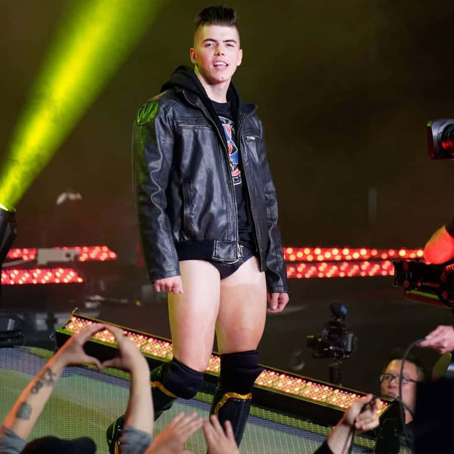 Rising Star Sammy Guevara Dressed In A Leather Jacket Wallpaper