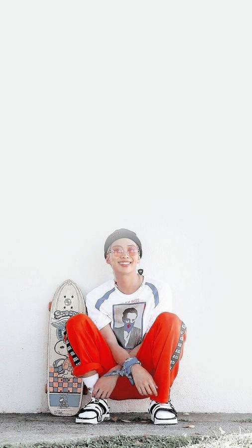 Rm Bts L.a. Skateboard Photoshoot Wallpaper