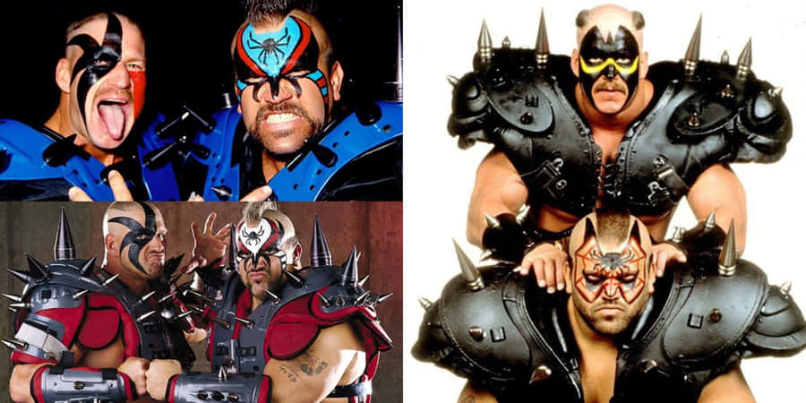Road Warrior Hawk Wrestling Legend Collage Wallpaper