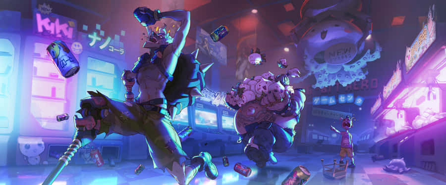 Roadhog Unleashing Destruction Wallpaper