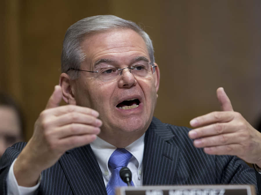 Robert Menendez Speaking Angrily Wallpaper