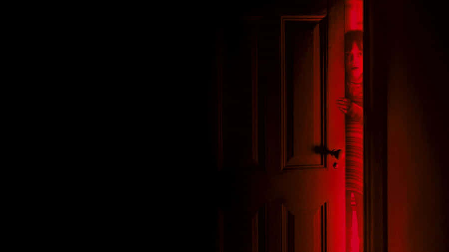 Roblox Doors Red Lit Hallway Wallpaper