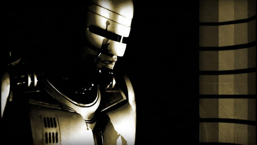 Robocop Iconic Cybernetic Law Enforcer Wallpaper
