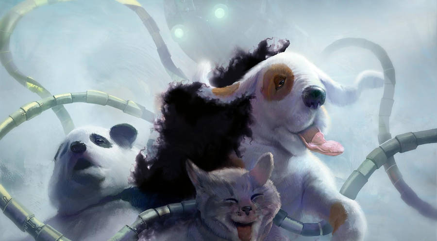 Robot Octopus Wallpaper