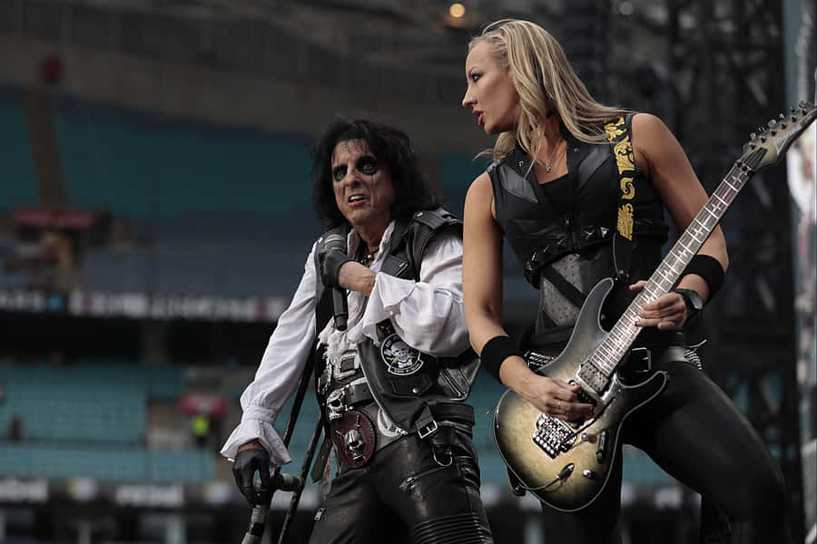 Rock Concert Performance Nita Strauss Wallpaper
