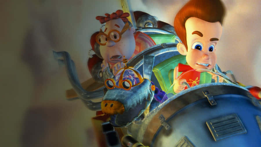 Rocket Crashing In Jimmy Neutron Boy Genius Wallpaper