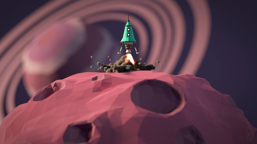 Rocket Landing 4d Ultra Hd Wallpaper