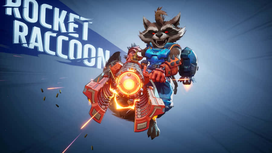 Rocket Raccoon Action Shot Wallpaper