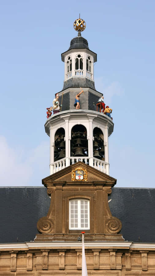 Roermond Town Hall Clock Tower Wallpaper