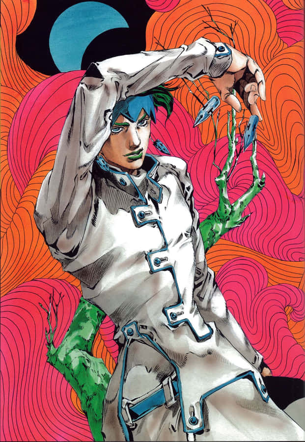 Rohan Kishibe Striking A Confident Pose Wallpaper