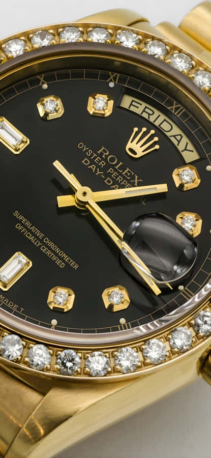Rolex Diamond Bezel Closeup Wallpaper