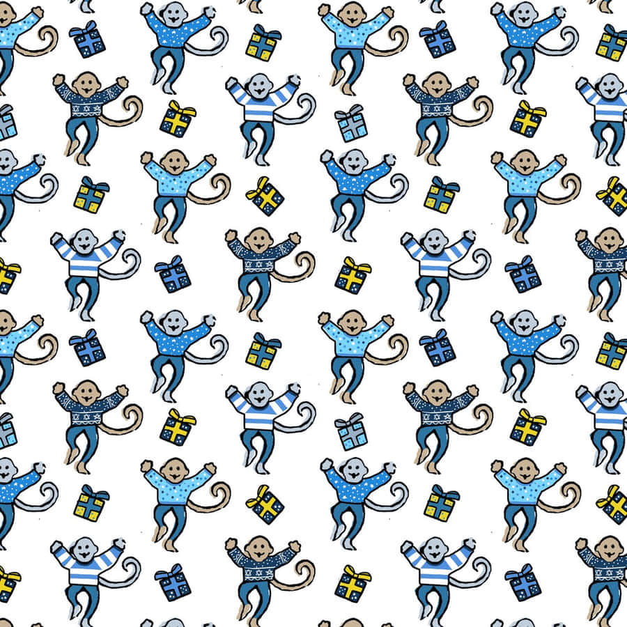 Roller Rabbit Monkey Pattern Wallpaper