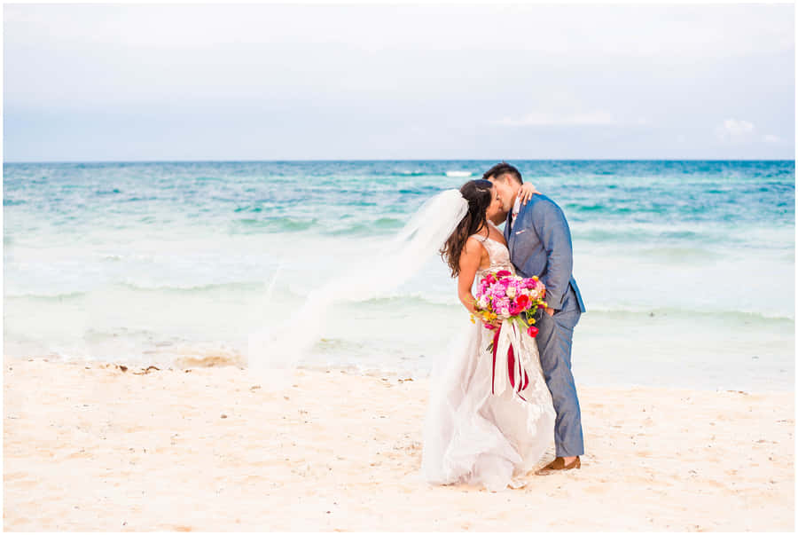 Romantic Beach Wedding Photography Wallpaper