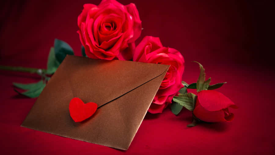 Romantic Love Letter Envelope Wallpaper